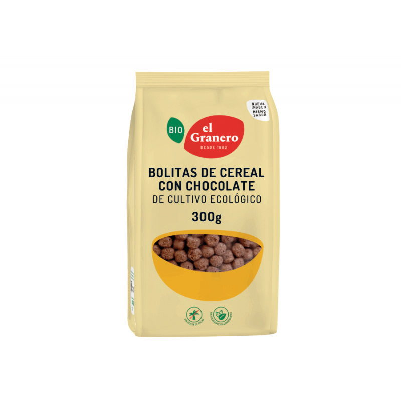 BOLITAS DE CEREALES CON CHOCOLATE BIO, 300 G