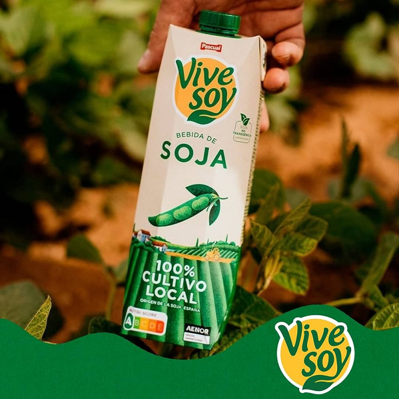 Bebida de Soja Clásica 100% Cultivo Local VIVE SOY 1 Litro