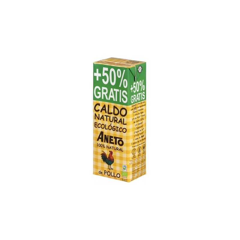 Caldo natural ecológico de pollo Aneto 1,5 litros