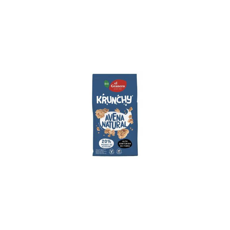 Muesli Krunchy Avena Natural Bio · El Granero Integral · 375 gramos