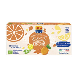 Zumo de naranja, zanahoria y limón bio (pack de 3)