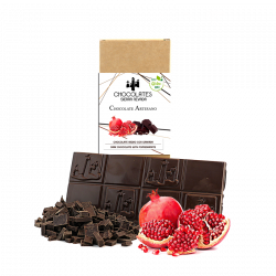 TABLETA CHOCOLATE NEGRO CON GRANADA 125 GRS