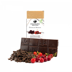 TABLETA CHOCOLATE NEGRO CON CEREZAS 125 GRS