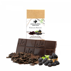 TABLETA CHOCOLATE NEGRO 70% CON MORAS 125GRS