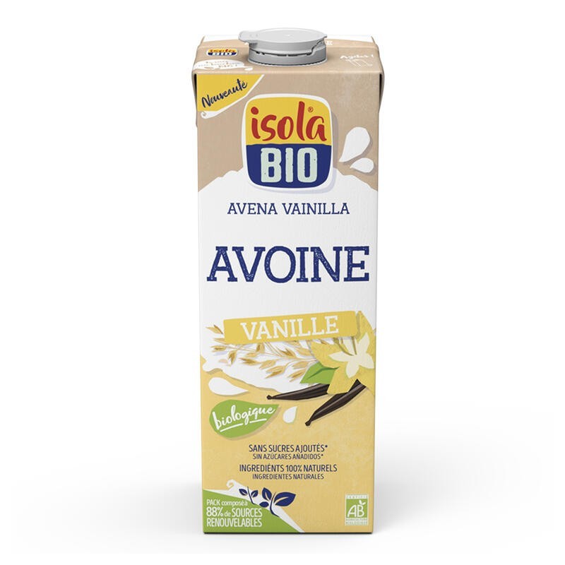 BEBIDA VEGETAL DE AVENA Y VAINILLA BIO, 1L ISOLA