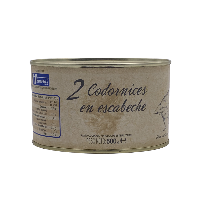 2 Codornices en escabeche Huertas 500gr